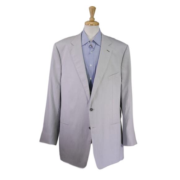 J. Hilburn Light Gray 100% Linen Blazer Jacket Big Tall 52XL - Picture 1 of 9